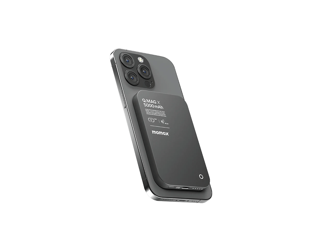 MOMAX Q MAG X 5000mAh 15W Magsafe Wireless Power Bank - Black in Qatar MOMAX Q MAG X 5000mAh 15W Magsafe Wireless Power Bank - Black in Qatar